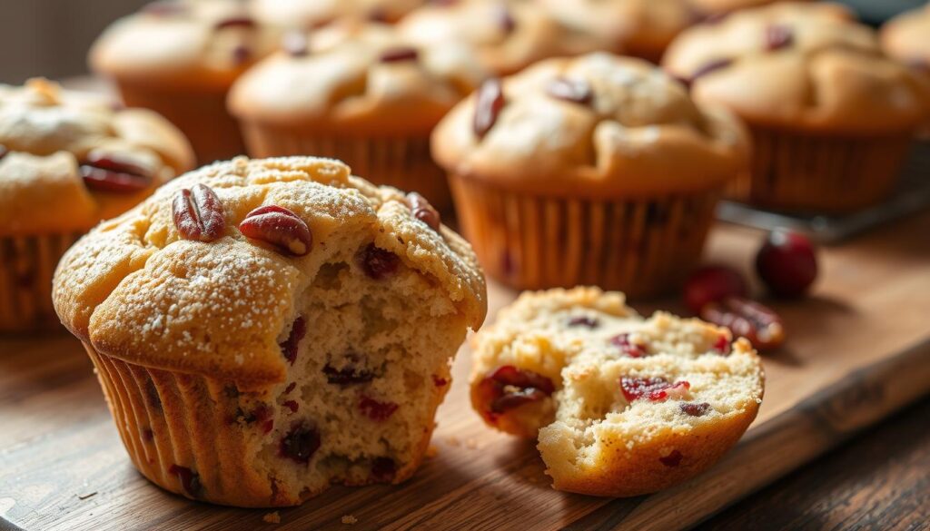 cranberry orange pecan breakfast muffins